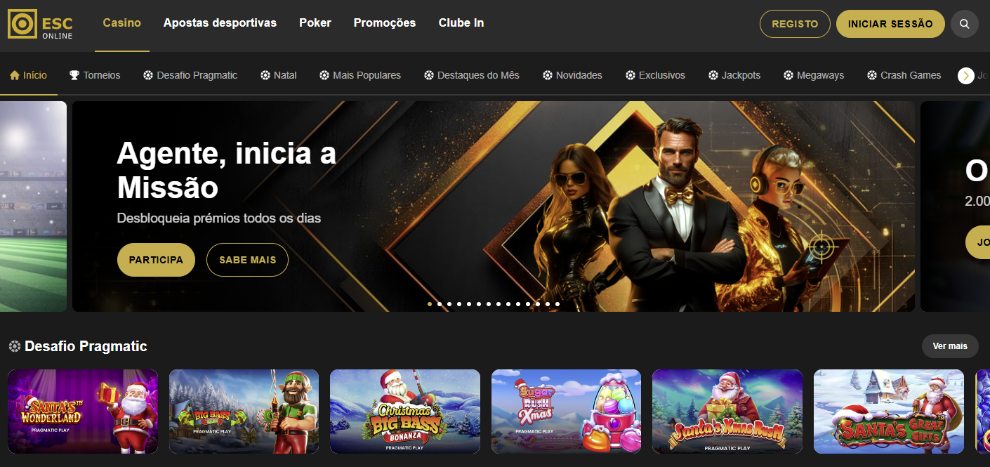 Ambiente principal do Esc Casino